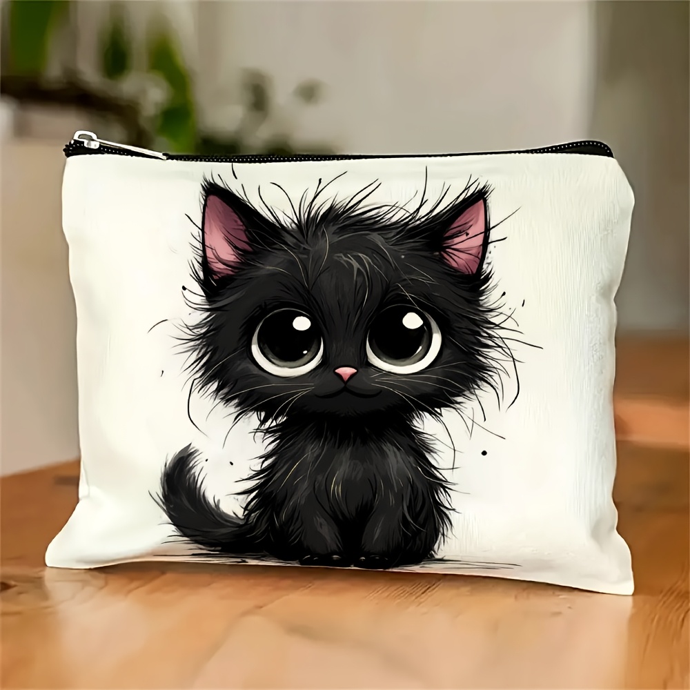 Travel Accessories Jewelry - 귀여운 고양이 프린트 화장품 가방 -