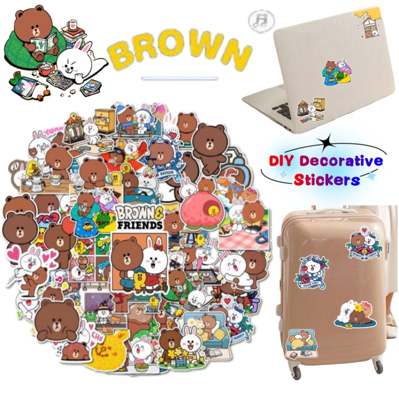 Luggage Cover Protector - 라인 프렌즈 브라운 콘이, 샐리 애니메이션