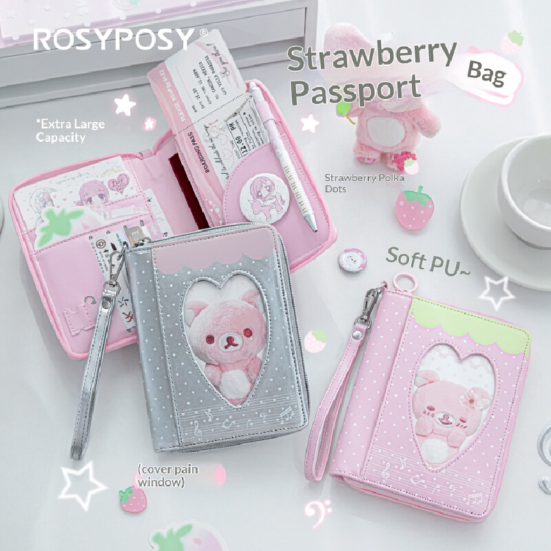 RosyPosy 여권 지갑 딸기 폴카 도트 Pu 대용량 - Travel Accessories Wallet 리뷰 및 가격