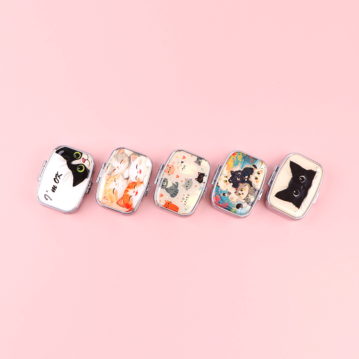 검은 고양이 알약 상자 만화 동물 봉인 된 하위 패키지 - Travel Accessories Jewelry 리뷰 및 가격