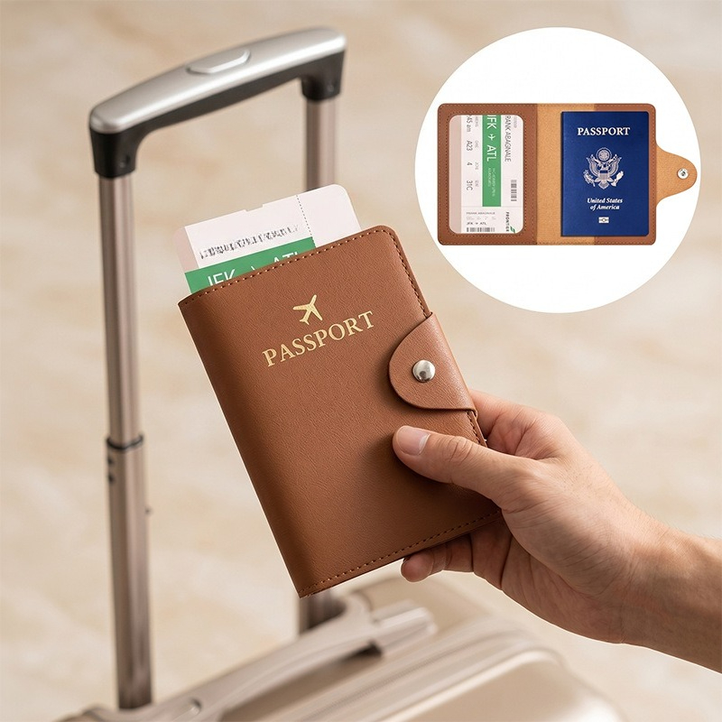 세련된 디자인의 PU 가죽 여권 케이스, 다용도 ID  - Travel Accessories Wallet 리뷰 및 가격