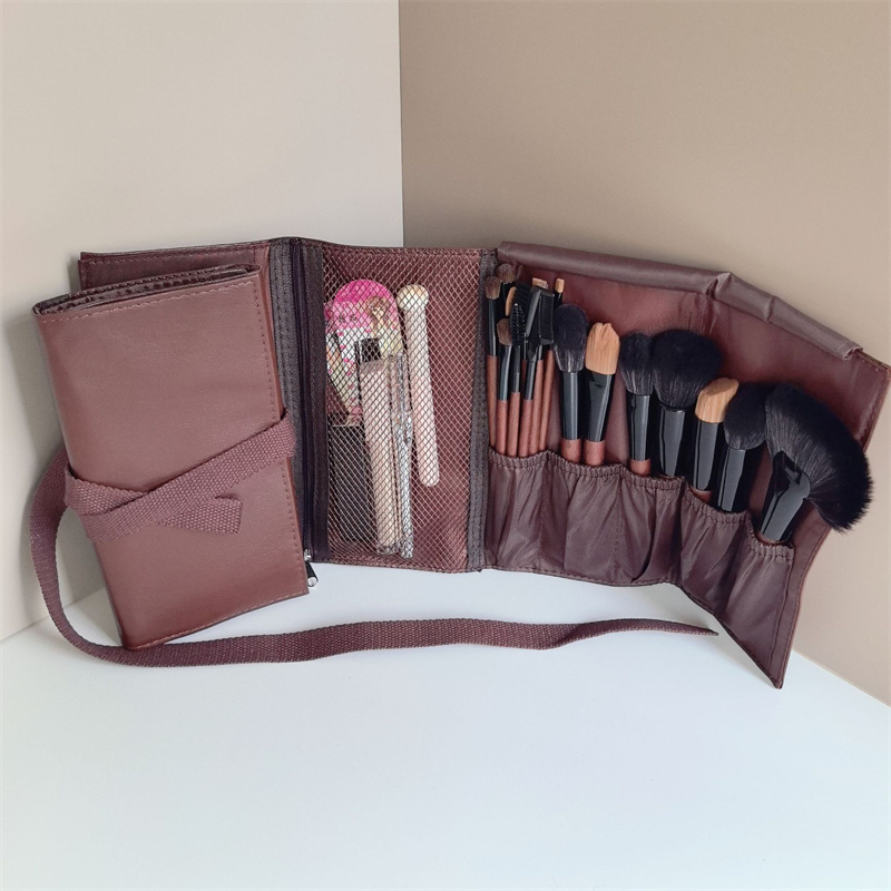 PU 가죽 메이크업 브러쉬 롤백 접이식 화장품 브러쉬  - Travel Accessories Organizer Bag 리뷰 및 가격