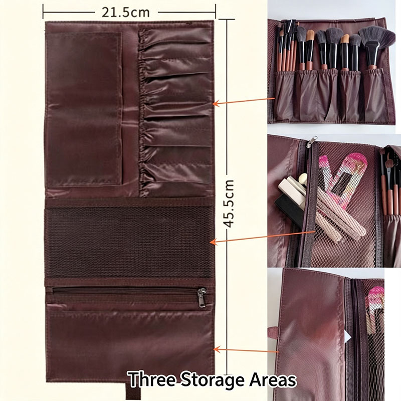 PU 가죽 메이크업 브러쉬 롤백 접이식 화장품 브러쉬  - Travel Accessories Organizer Bag 리뷰 및 가격