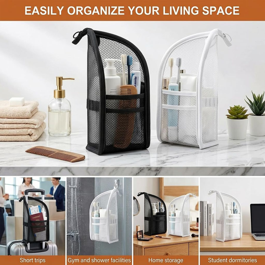 휴대용 메시 소재의 여행용 세면도구 가방 1개, 다용도 - Travel Accessories Organizer Bag 리뷰 및 가격