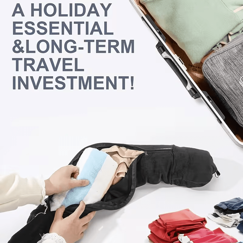 옷을 넣어 사용할 수 있는 U자형 베개 커버 1세트입니 - Travel Accessories Long Flight 리뷰 및 가격