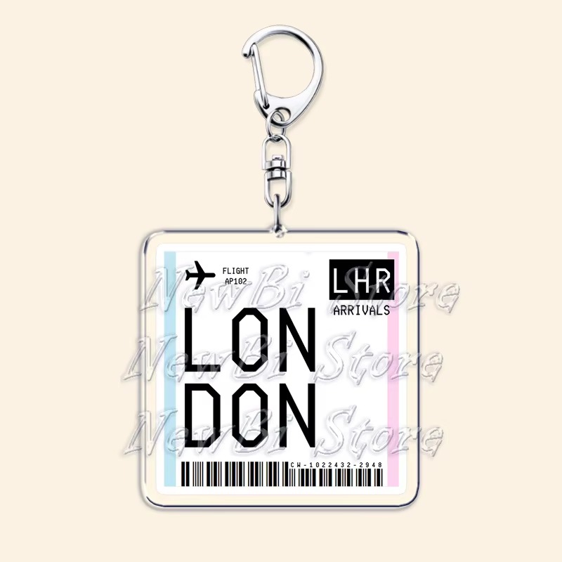 여행용 비행기 티켓, 탑승권, 열쇠고리, 런던, 파리, - Travel Accessories Jewelry 리뷰 및 가격